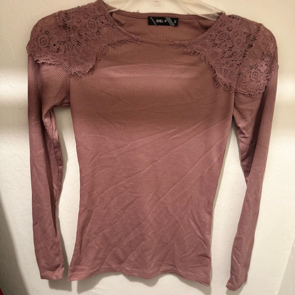 Size small waffle knit long sleeve T
